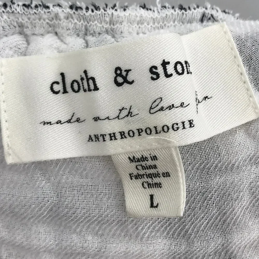 Anthropologie Cloth & Stone Sara Plaid Blouse
